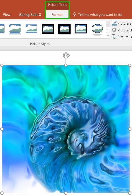 Picture Tools Format tab of the Ribbon