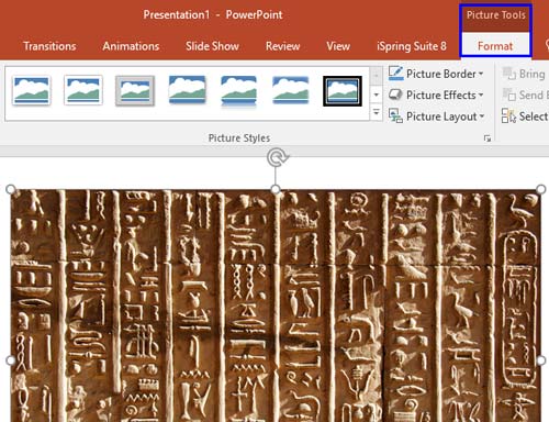 Picture Tools Format tab Picture Tools Format tab