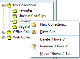 Right-click contextual menu Right-click contextual menu