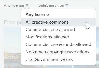 License drop-down list License drop-down list