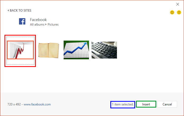 Picture selected for inserting Picture selected for inserting