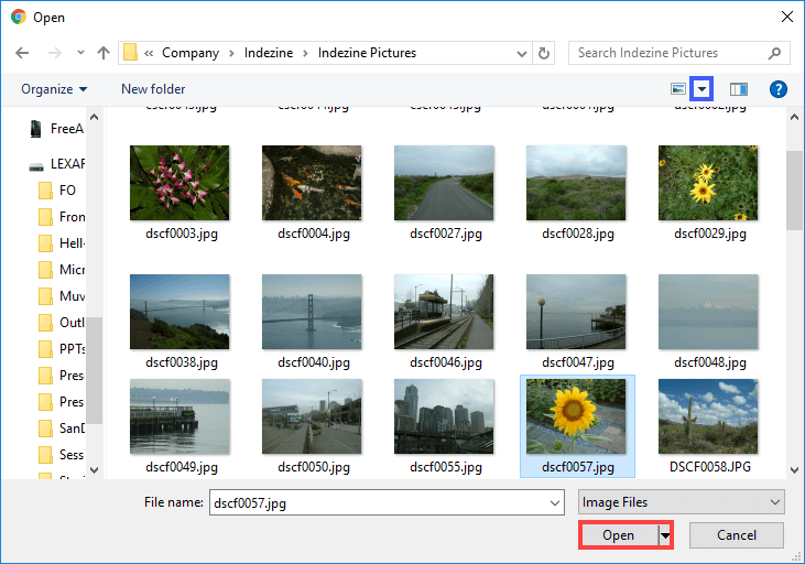 Insert Picture dialog box Insert Picture dialog box