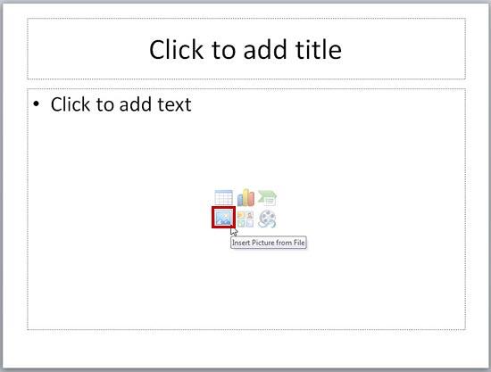 Insert Picture from File button within Content placeholder Insert Picture from File button within Content placeholder