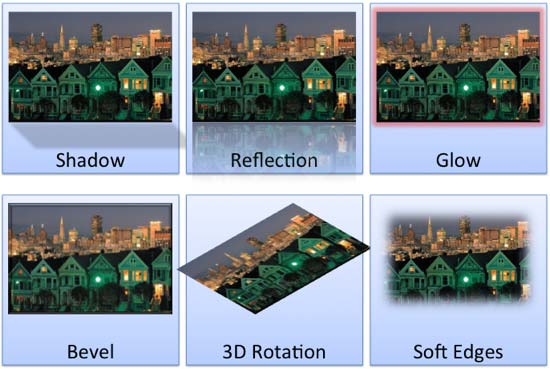 Variants of the same picture with different effects applied Variants of the same picture with different effects applied