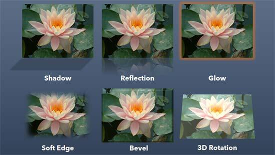 Variants of the same picture with different effects applied Variants of the same picture with different effects applied