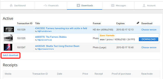 Profile page with the purchases so far Profile page with the purchases so far