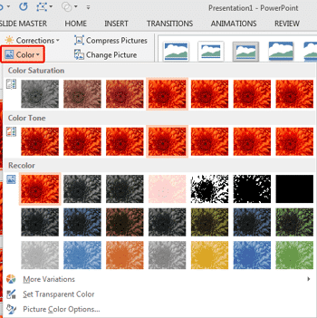 Recolor Picture Backgrounds in PowerPoint 2013 for Windows