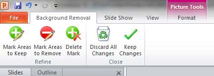 Refine options within the Background Removal tab Refine options within the Background Removal tab