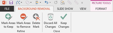 Refine options within the Background Removal tab Refine options within the Background Removal tab