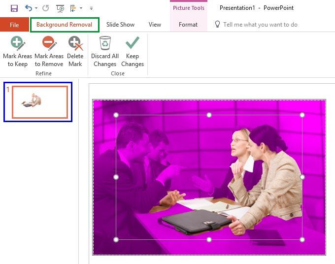 Remove Background from Pictures in PowerPoint 2016 for Windows