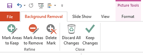 Refine options within the Background Removal tab