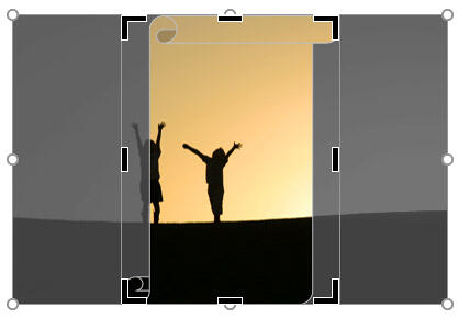 Fill crop option applied to a picture filled shape Fill crop option applied to a picture filled shape