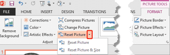 Reset Pictures in PowerPoint 2013 for Windows