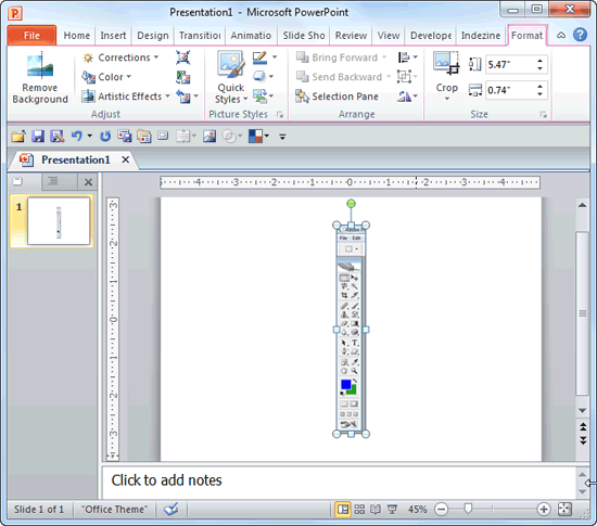 Screenshot added on slide Screenshot added on slide