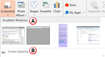 Inserting Screenshots in PowerPoint 2013 for Windows