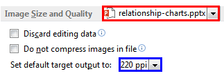 Image Size and Quality section