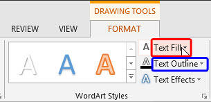 Text Fill button Text Fill button