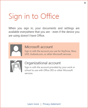 Sign In, Sign Out, and Switch Accounts in PowerPoint 2013 on Windows 7