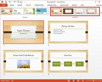 Learn PowerPoint 2013 for Windows: Super Themes