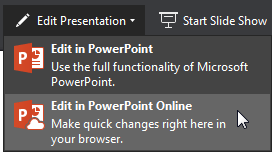 Choose to edit your presentation