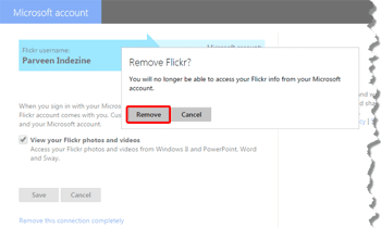 Remove Services from Microsoft Account