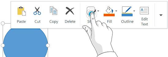 Tap on the required button within the floatie Tap on the required button within the floatie