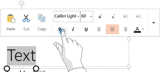 Tap on the required button within the floatie