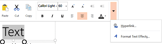 More text formatting options