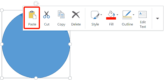 An active Paste button An active Paste button