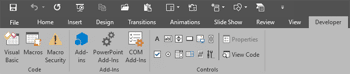 Enable the Missing Developer Tab in the Ribbon in PowerPoint 2016 for Windows