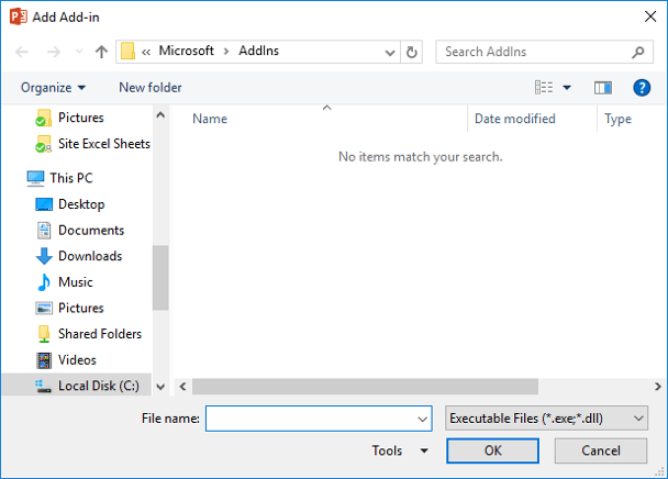 Add Add-in Add Add-in