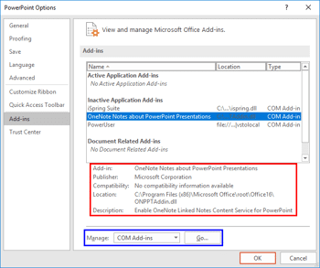 View Add-ins in PowerPoint 2016 for Windows
