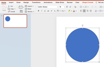 Insert Shapes in PowerPoint 365 for Mac