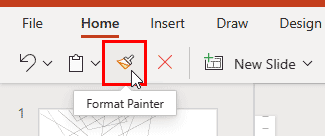 Format Painter in PowerPoint for the Web