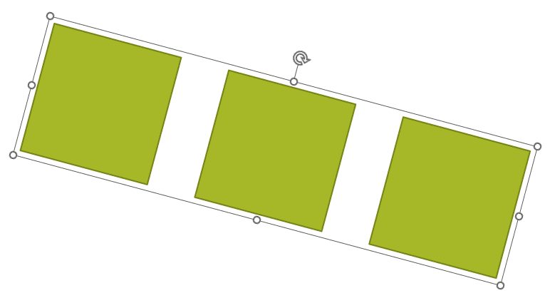 Grouped and rotated shapes in PowerPoint 365 Grouped and rotated shapes in PowerPoint 365