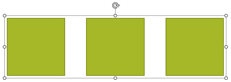 Multiple shapes, grouped in PowerPoint 365 Multiple shapes, grouped in PowerPoint 365