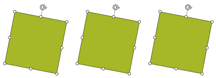 Multiple shapes are rotated in PowerPoint 365 for Windows Multiple shapes are rotated in PowerPoint 365 for Windows