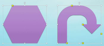 Manipulating Shapes by Dragging Yellow Handles in PowerPoint 365 for Mac
