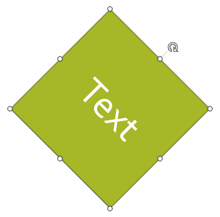 Text and shape rotation goes together Text and shape rotation goes together