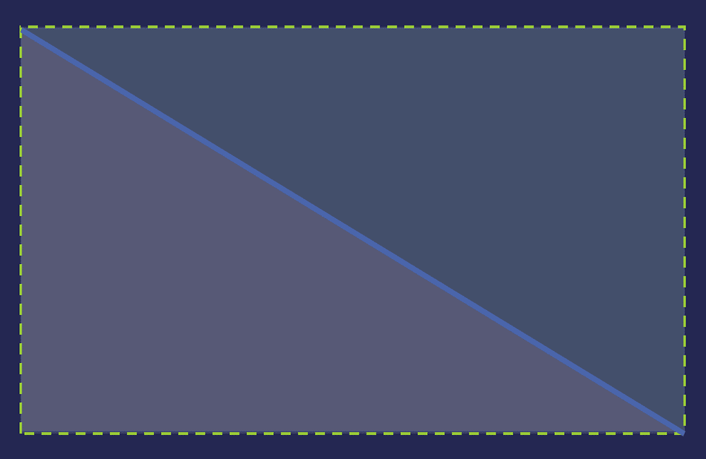 Two imaginary right-angled triangles are created with a diagonal line in PowerPoint 365 for Mac Two imaginary right-angled triangles are created with a diagonal line in PowerPoint 365 for Mac