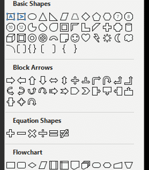 Types of Shapes in PowerPoint 365 for Windows