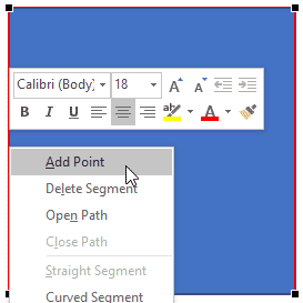 Add Point option Add Point option