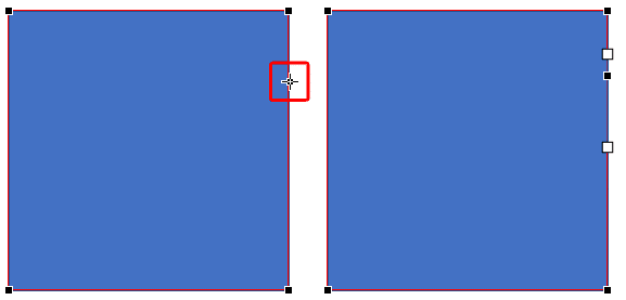 Ctrl+click the line segment to quickly add a new vertex to the shape