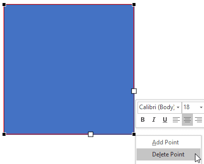 Delete Point option Delete Point option
