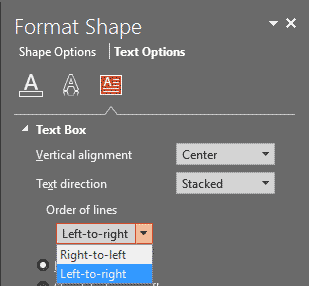 Order of lines option