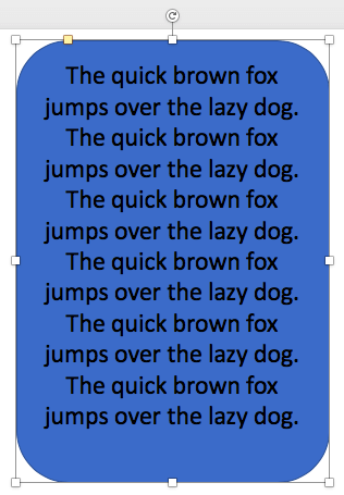 Increases the shape size to keep the text fitted within the shape Increases the shape size to keep the text fitted within the shape