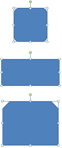 Shapes aligned to center