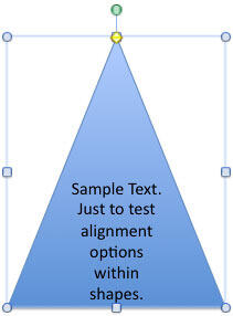 Shape's size increased to keep the text fitted within the shape Shape's size increased to keep the text fitted within the shape