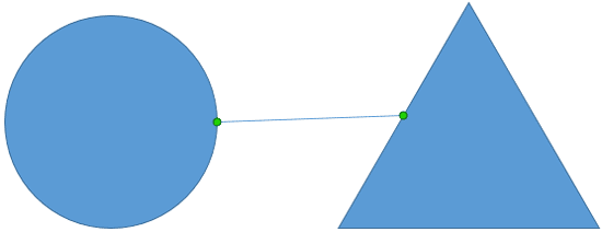 Connector connecting a circle and a triangle Connector connecting a circle and a triangle