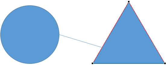 Triangle showing three vertexes on its corners Triangle showing three vertexes on its corners